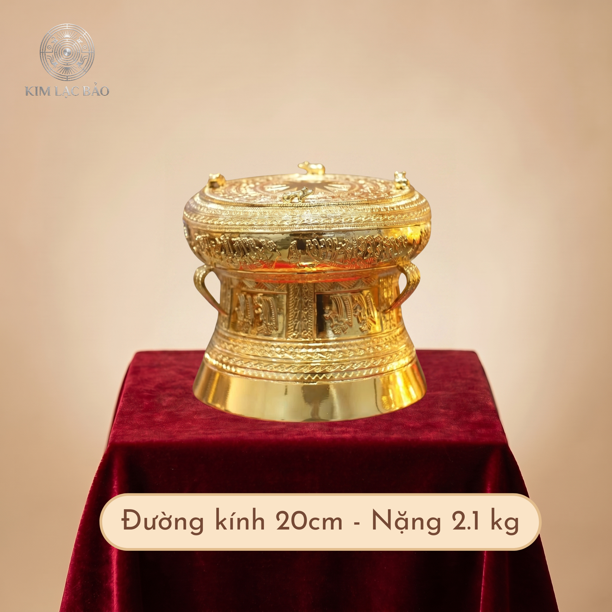 Quả trống đồng lưu niệm 20 cm