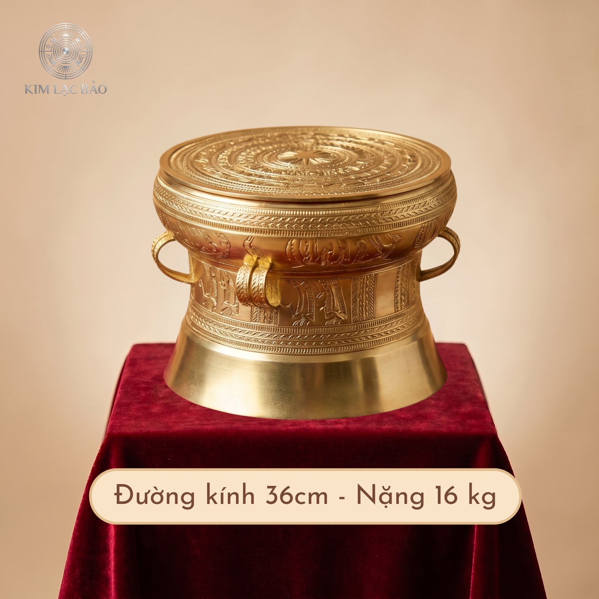 Quả trống đồng Ngọc Lũ 36 cm