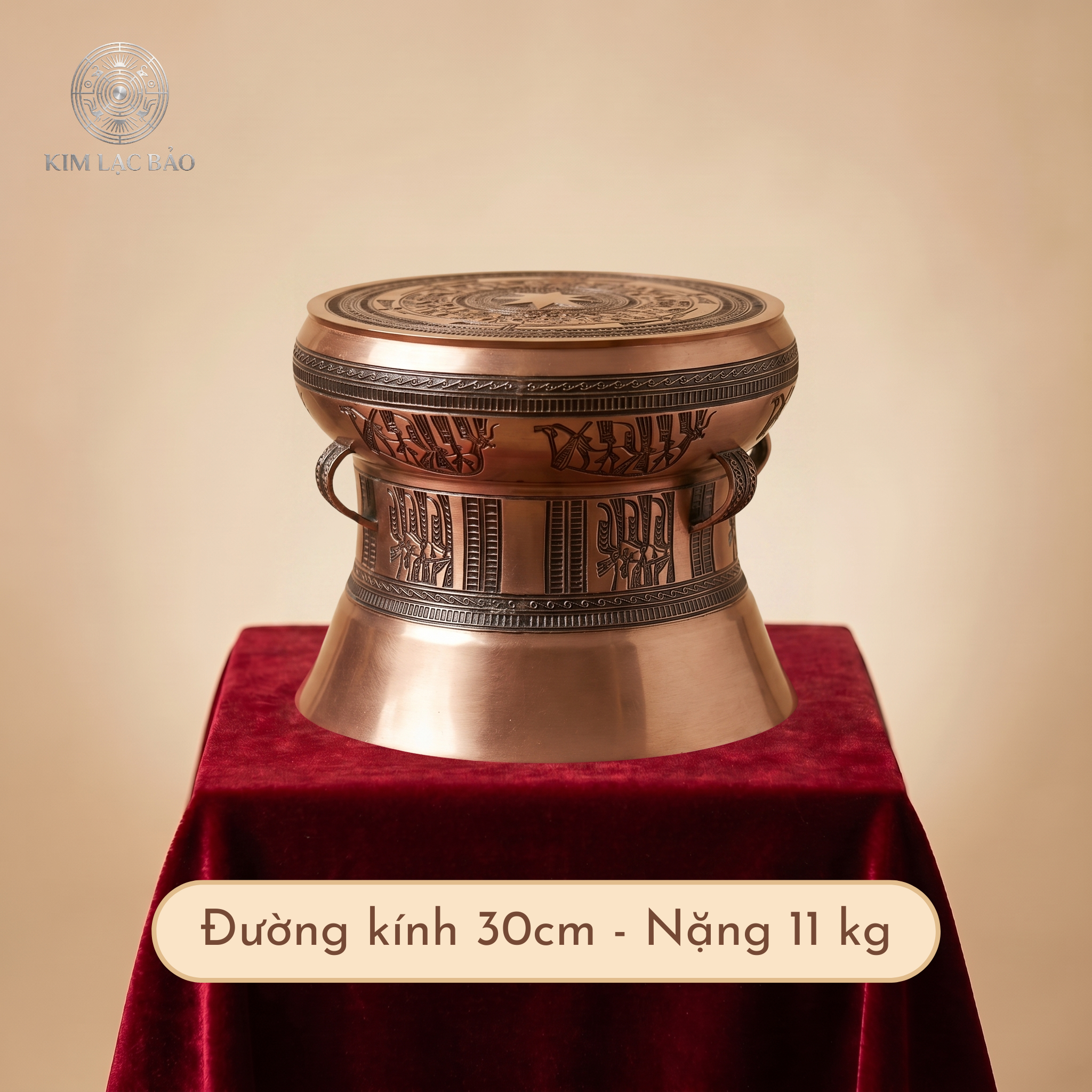 Quả trống đồng Ngọc Lũ 30 cm