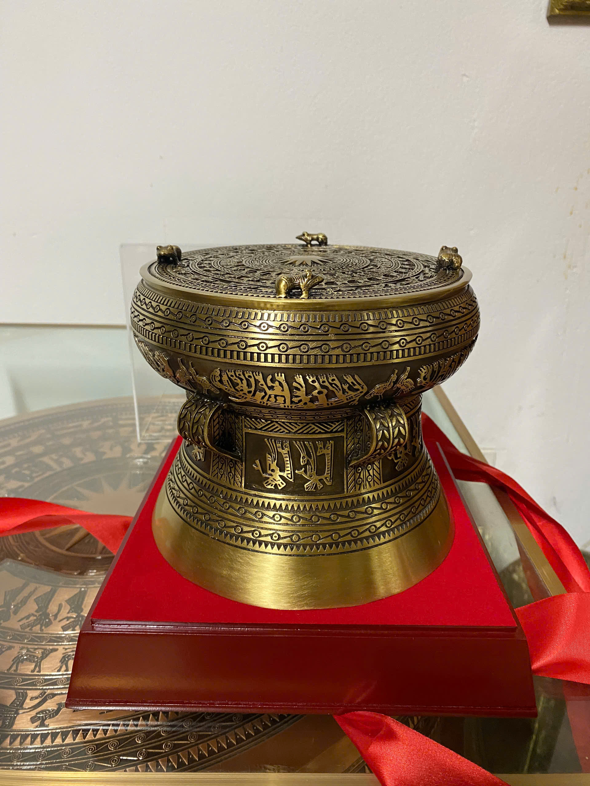 Quả trống đồng lưu niệm 12 cm