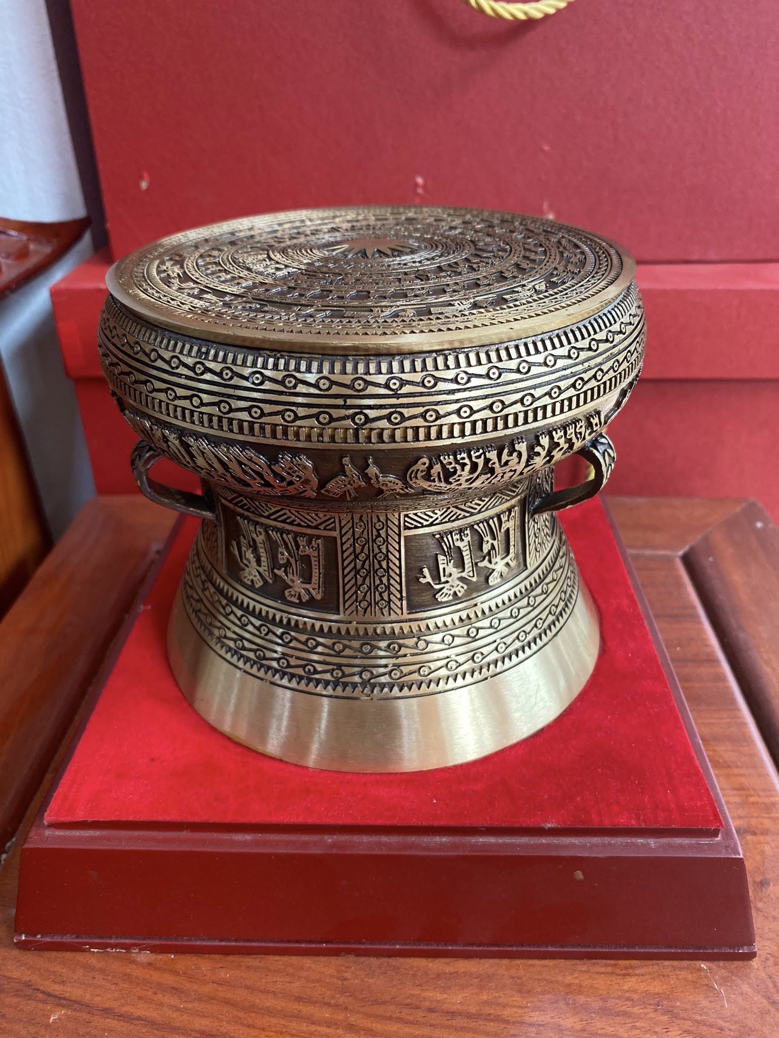 Quả trống đồng lưu niệm 25 cm