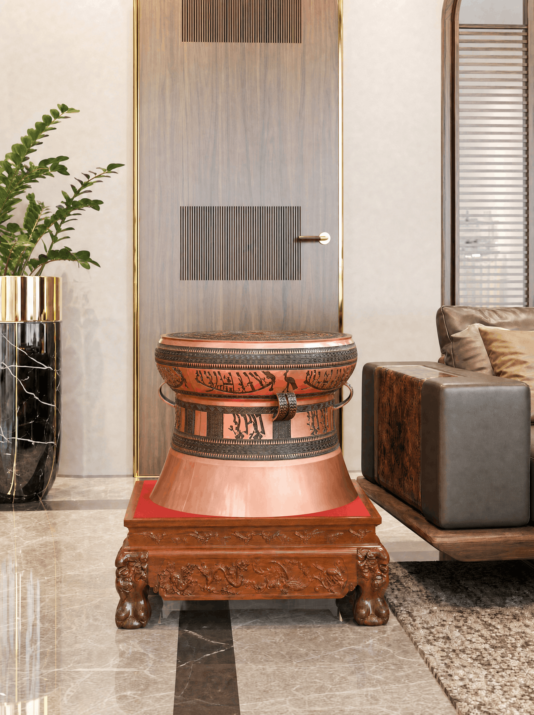Quả trống đồng Ngọc Lũ 80 cm