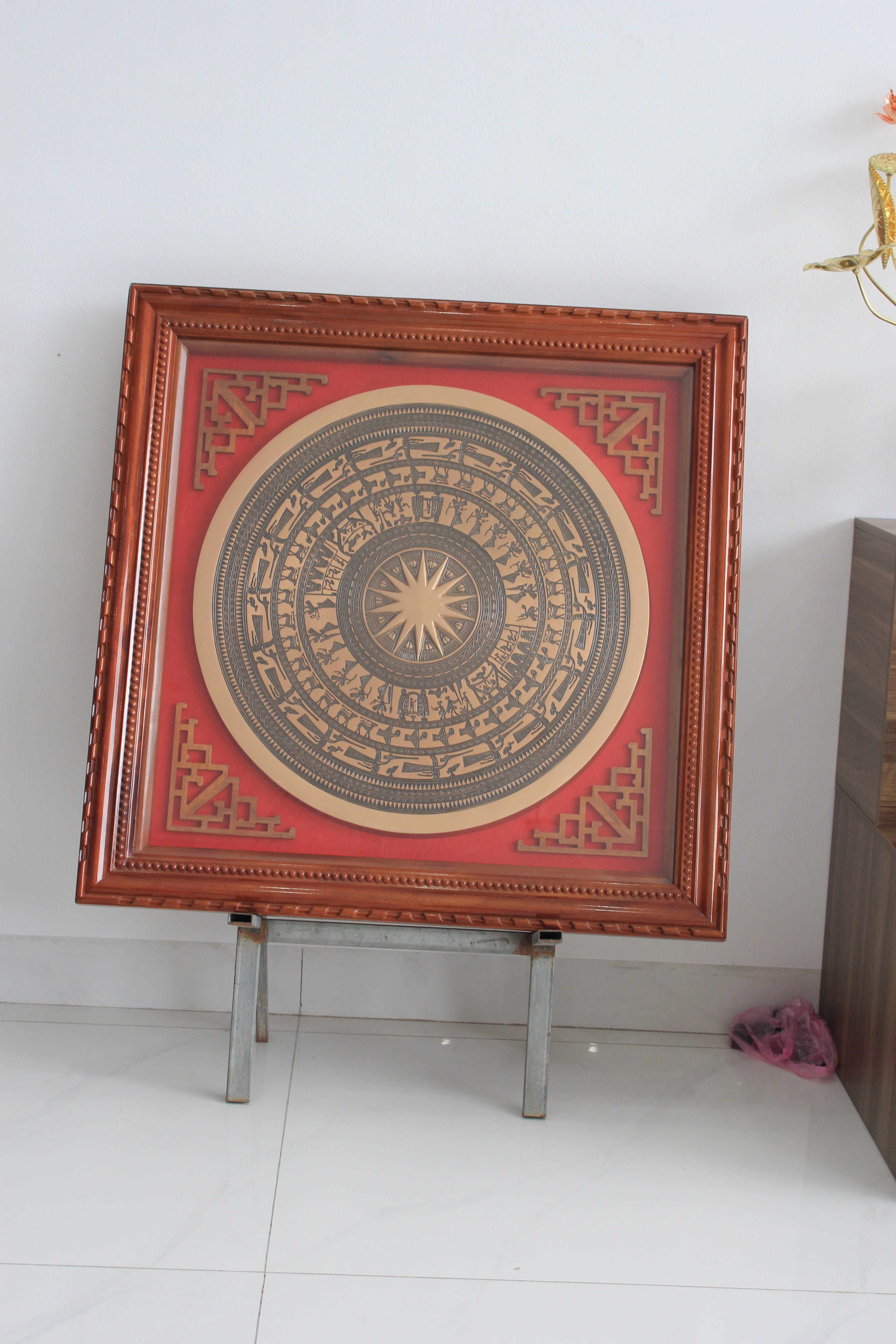 Tranh mặt trống đồng đường kính 60cm